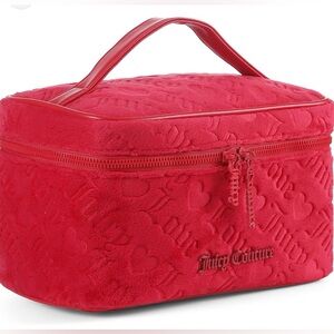 Juicy Couture Red Terry Train Travel Case